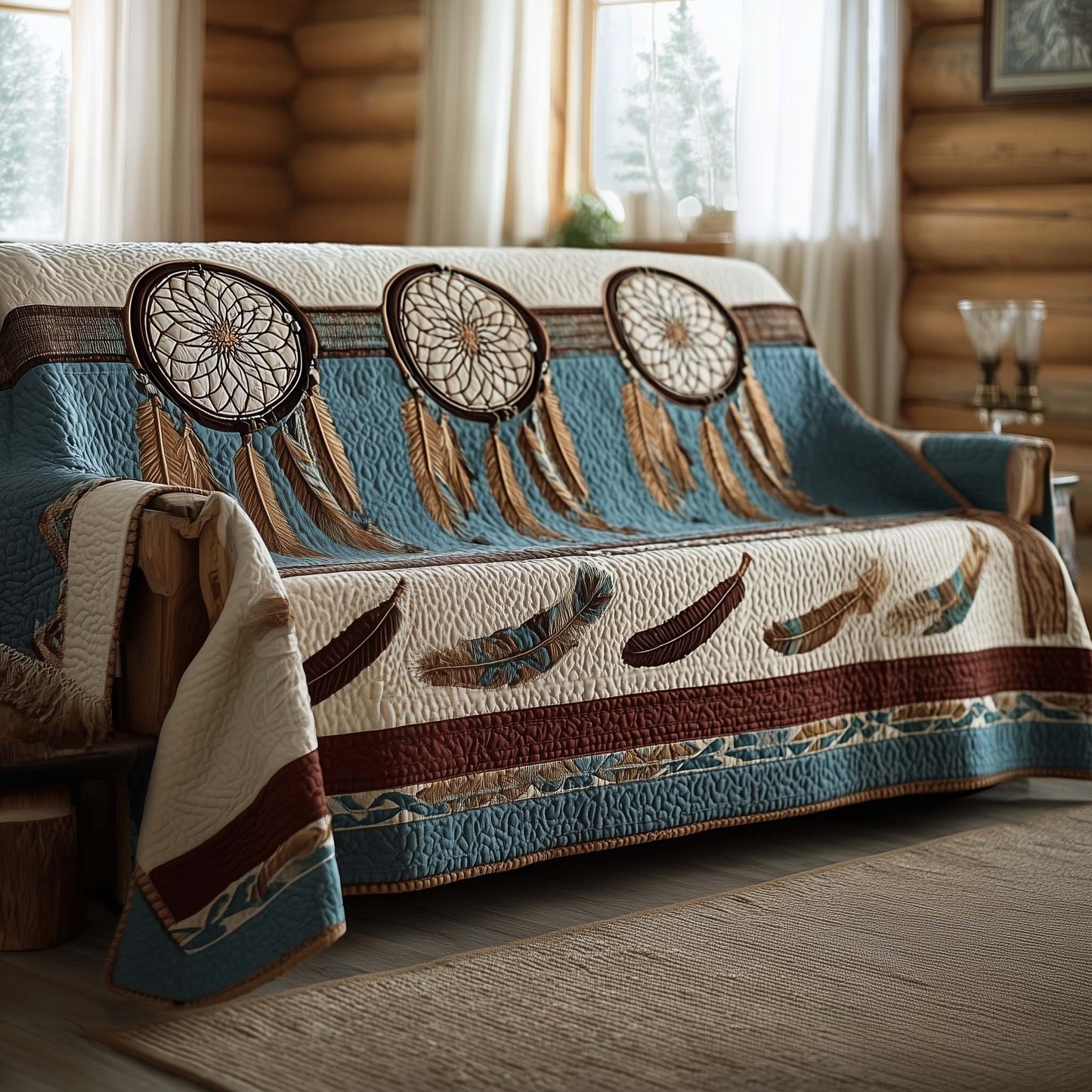 Tribal Whisper Quilted Sofa Cover GFTOTG1416