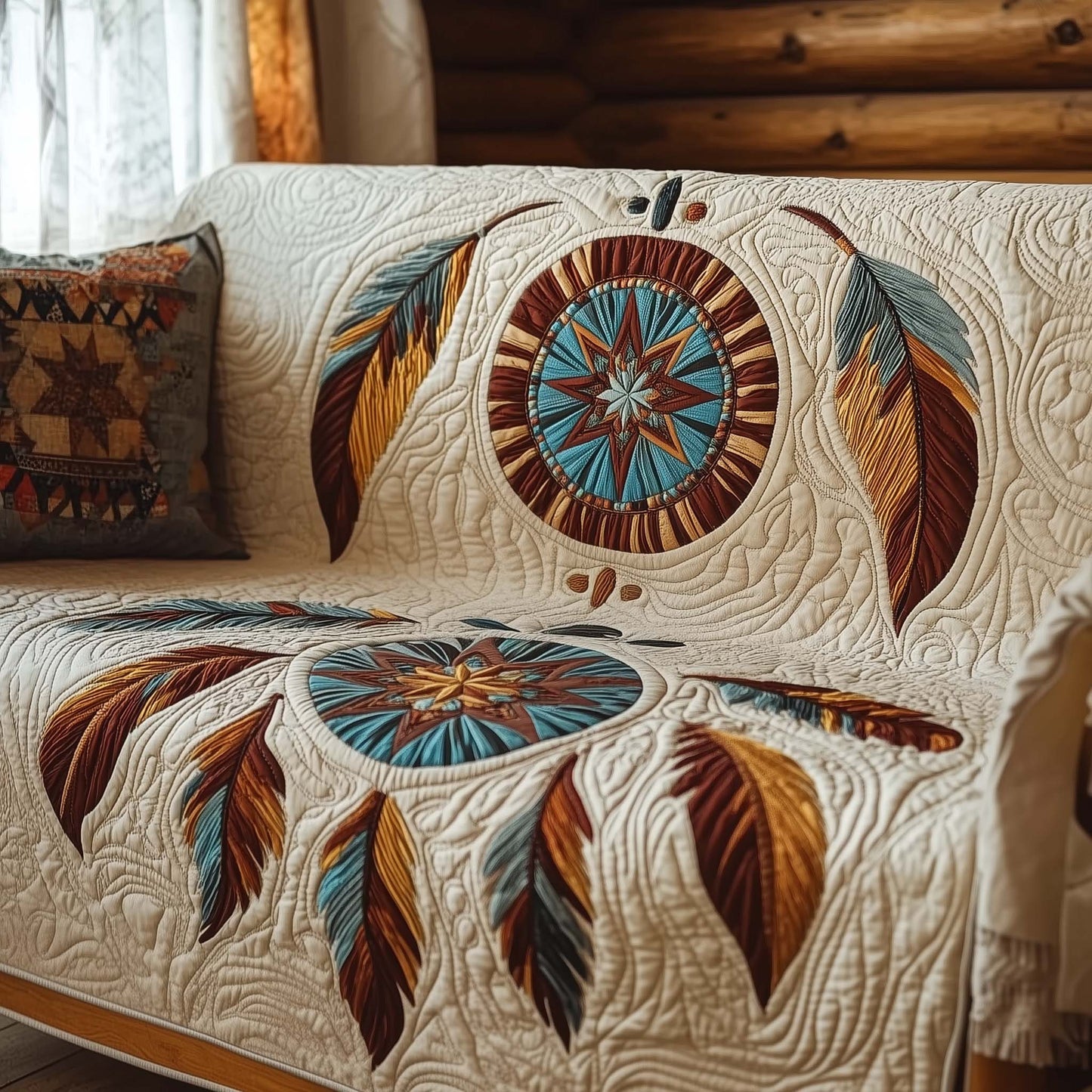 Tribal Whisper Quilted Sofa Cover GFTOTG1419