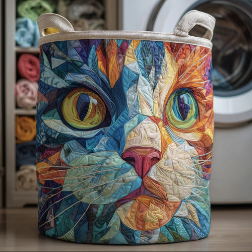 Rainbow Cat Quilted Laundry Basket GFTOTG142