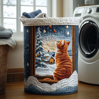 Cozy Whisker Quilted Laundry Basket GFTOTG1428
