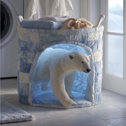 Rustic Bear Quilted Laundry Basket GFTOTG1433