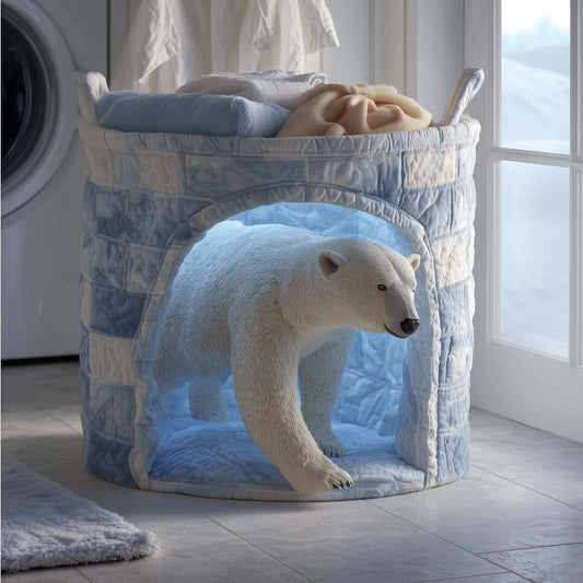 Rustic Bear Quilted Laundry Basket GFTOTG1433