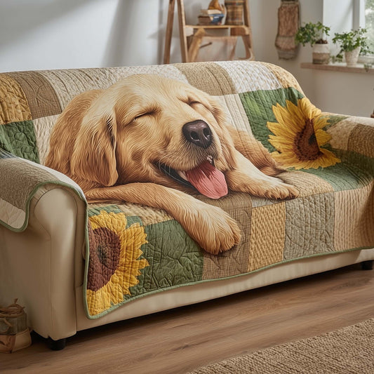 Golden Retriever Quilted Sofa Cover GFTOTG1450