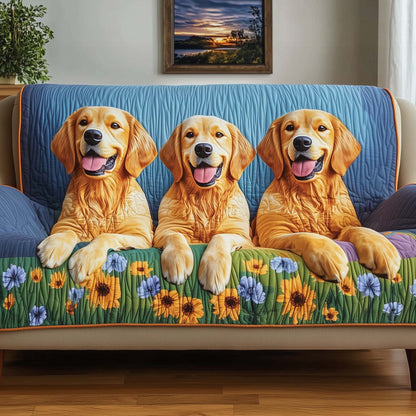 Golden Retriever Quilted Sofa Cover GFTOTG1453