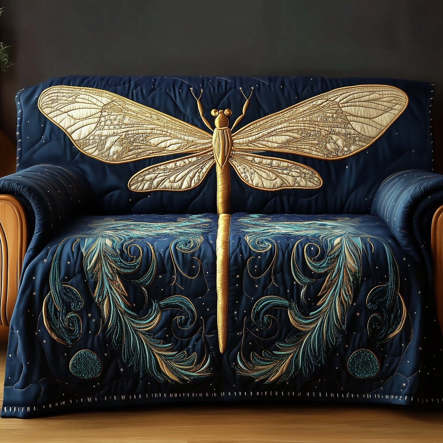Mystic Dragonfly Quilted Sofa Cover GFTOTG1456
