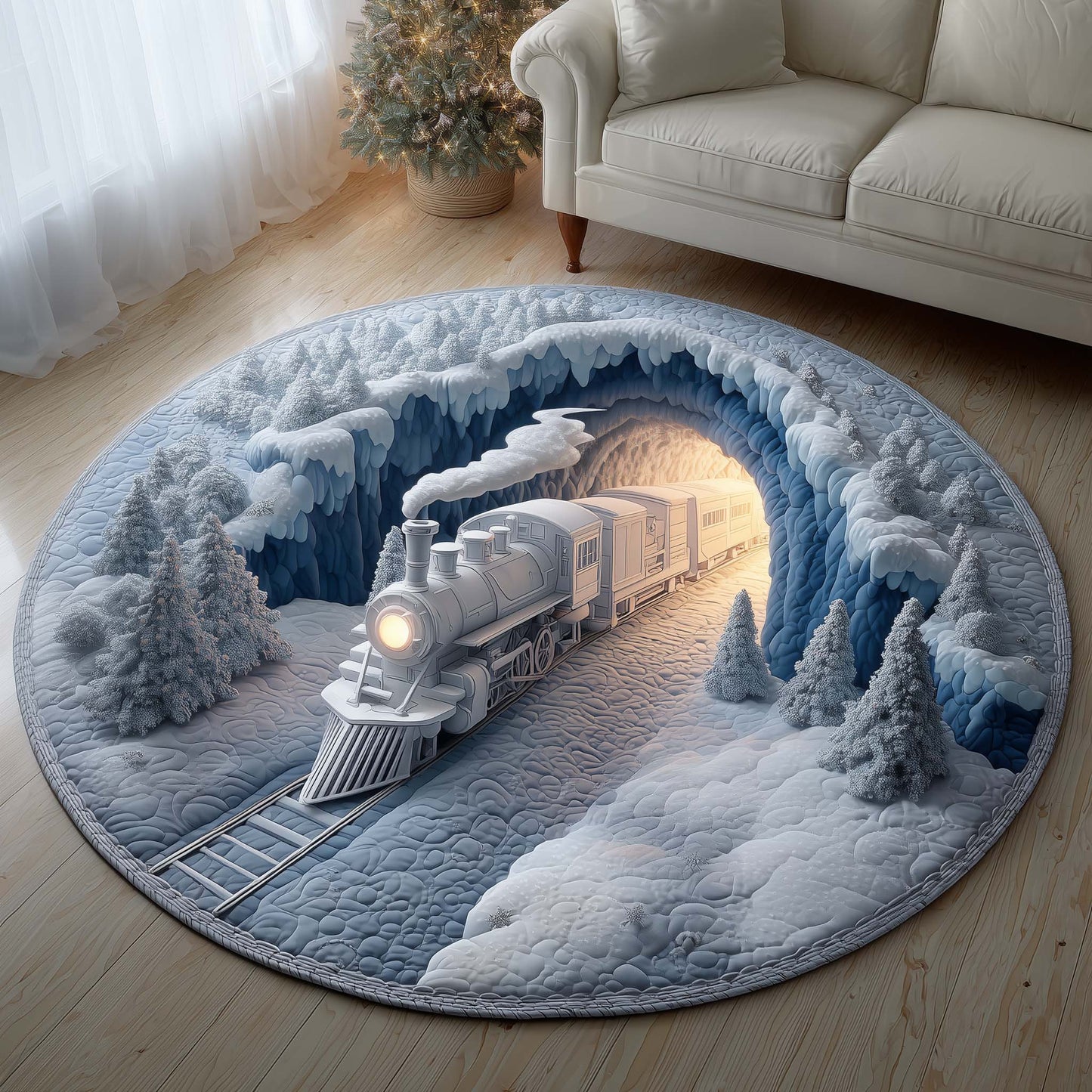 Yuletide Express Quilted Round Mat GFTOTG1466