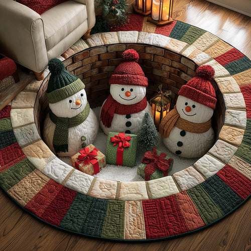 Festive Snowman Quilted Round Mat GFTOTG1468