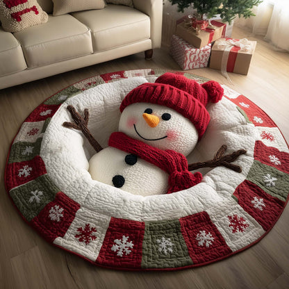 Festive Snowman Quilted Round Mat GFTOTG1469