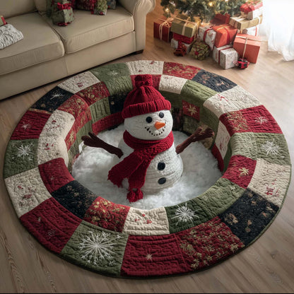 Festive Snowman Quilted Round Mat GFTOTG1470