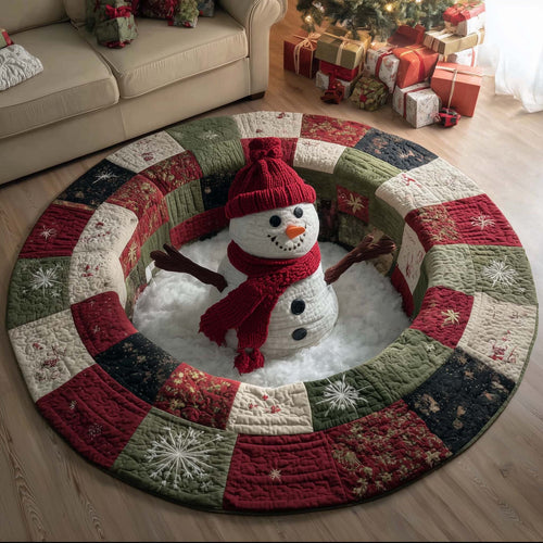 Festive Snowman Quilted Round Mat GFTOTG1470