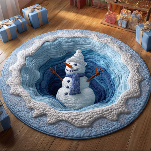 Festive Snowman Quilted Round Mat GFTOTG1471