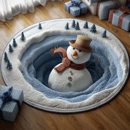 Festive Snowman Quilted Round Mat GFTOTG1472