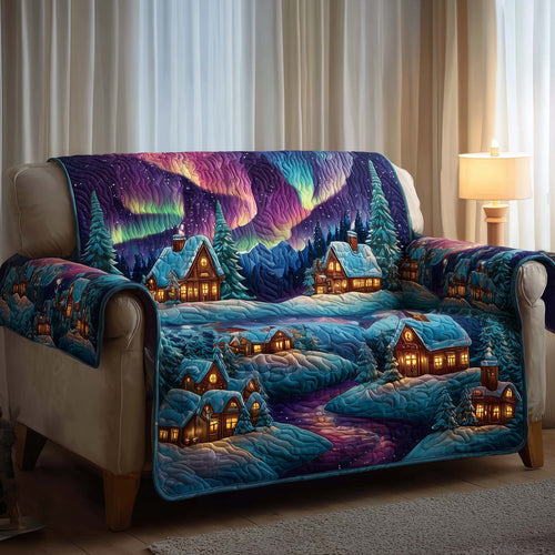 Snowy Village Quilted Sofa Cover GFTOTG1480