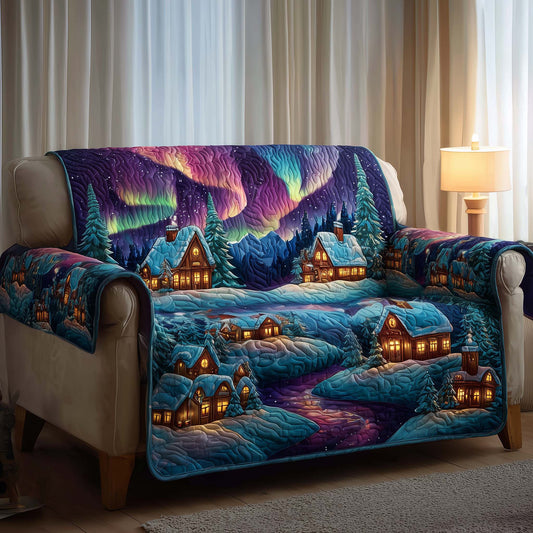 Snowy Village Quilted Sofa Cover GFTOTG1480