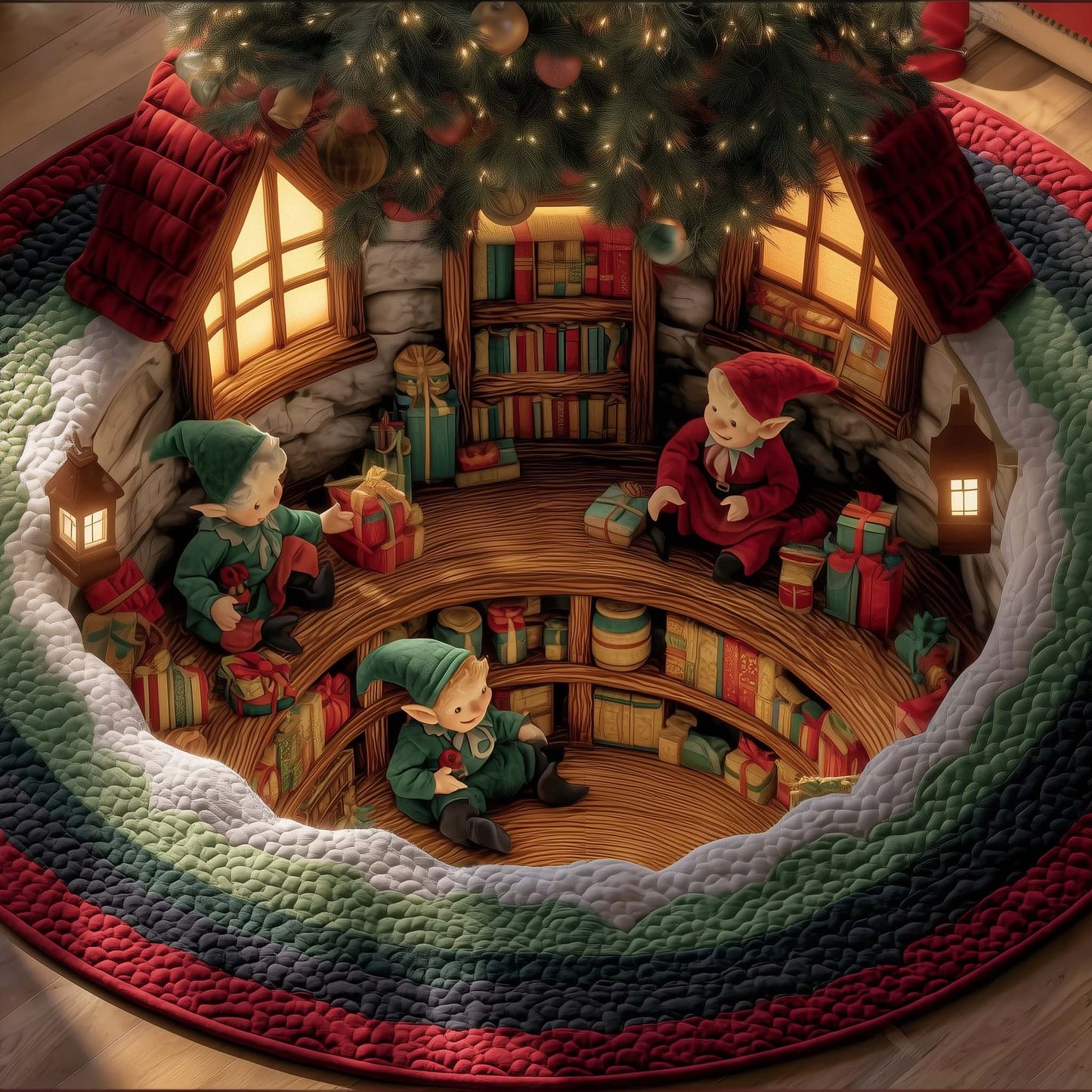 Jolly Workshop Quilted Tree Skirt GFTOTG1487