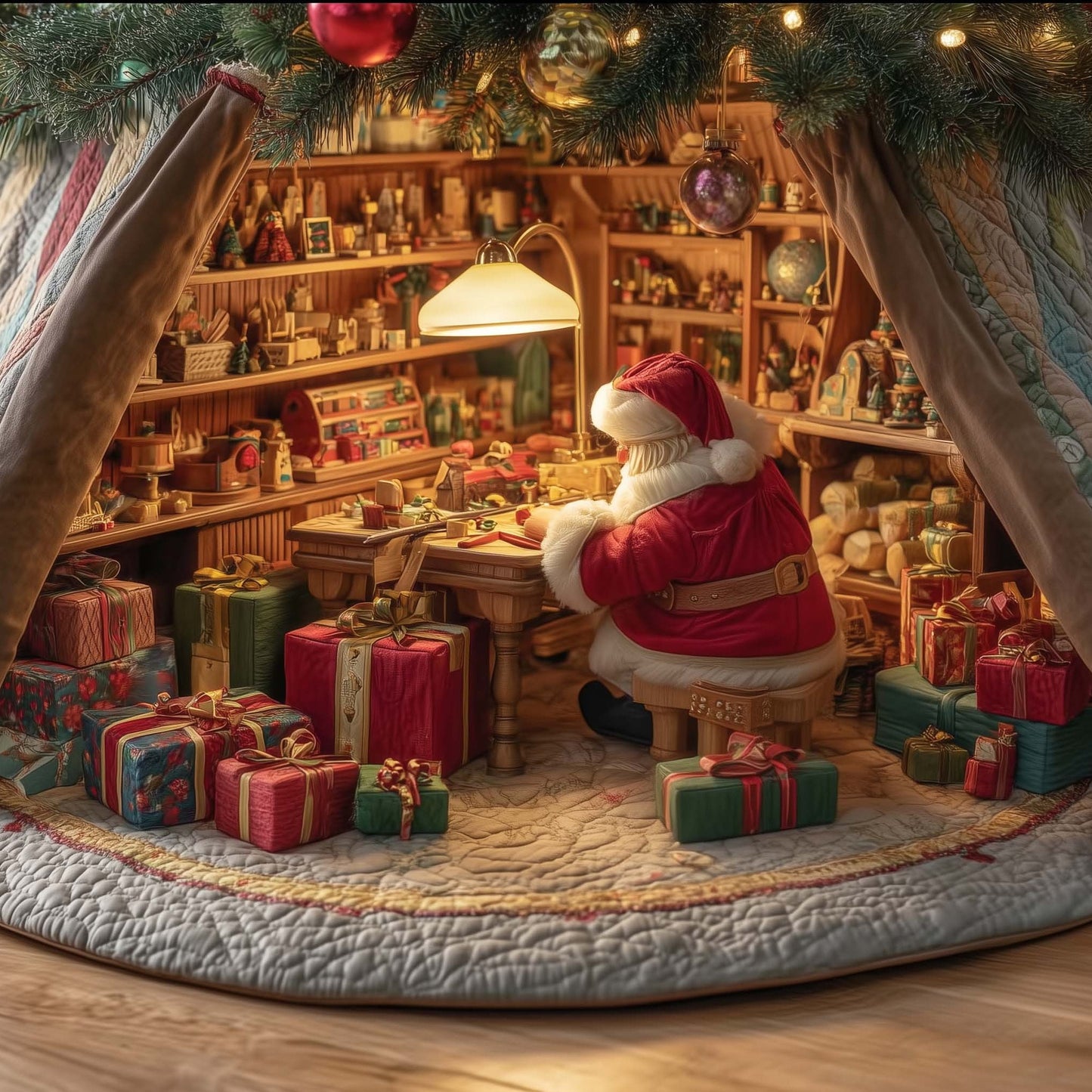 Jolly Workshop Quilted Tree Skirt GFTOTG1491