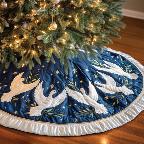 Snow Dove Quilted Tree Skirt GFTOTG1494