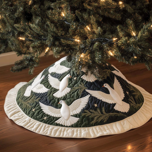 Snow Dove Quilted Tree Skirt GFTOTG1496