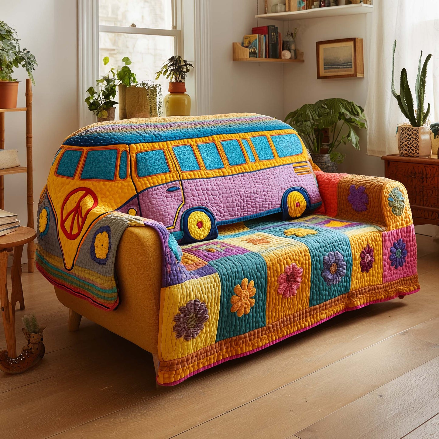 Hippie Van Quilted Sofa Cover GFTOTG1503
