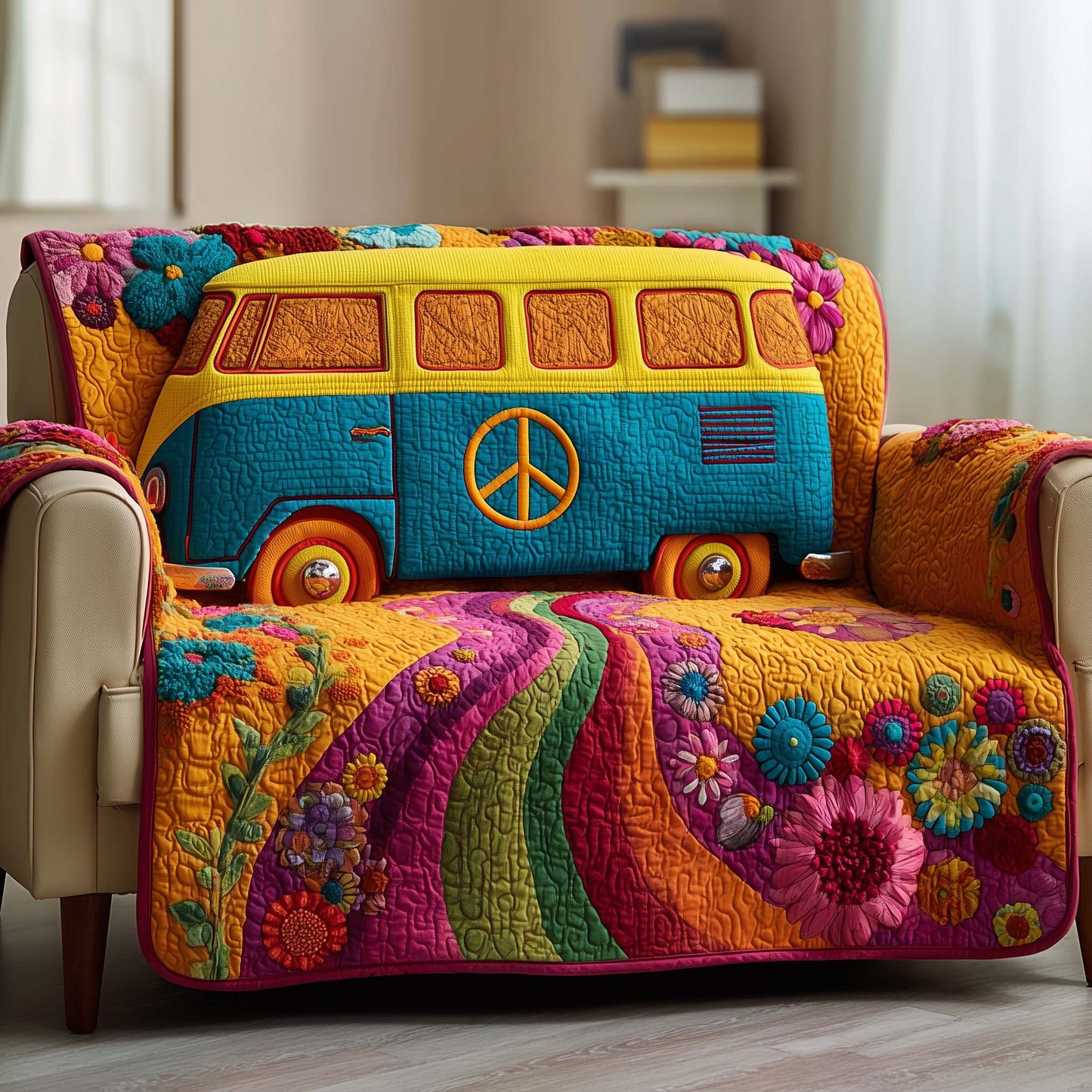 Hippie Quilted Sofa Cover GFTOTG1506