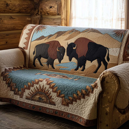 Majestic Bison Quilted Sofa Cover GFTOTG1509