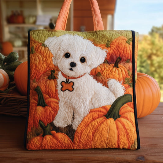 Autumn Bichon Quilted Tote Bag GFTOTG151