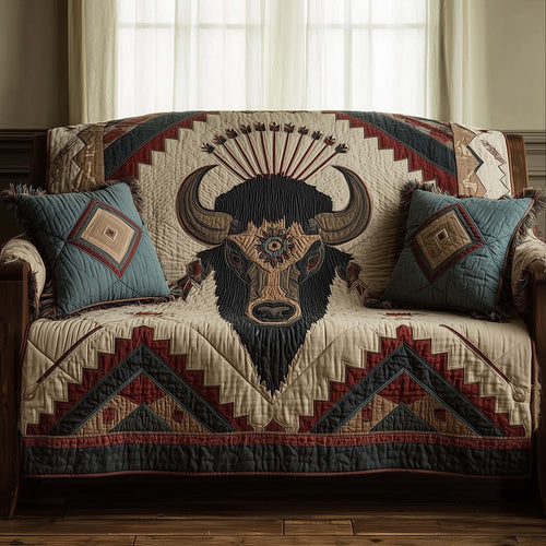 Majestic Bison Quilted Sofa Cover GFTOTG1510