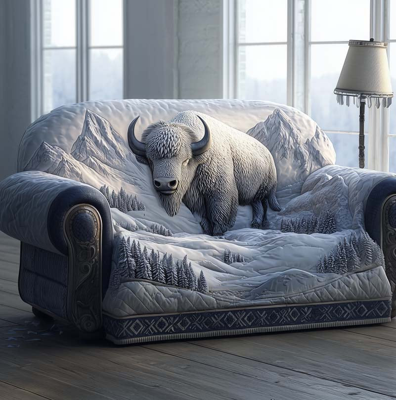 Majestic Bison Quilted Sofa Cover GFTOTG1513