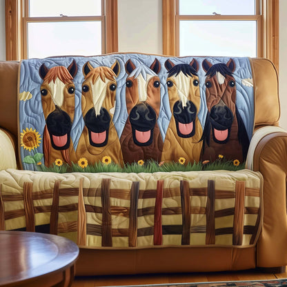 Funky Horse Quilted Sofa Cover GFTOTG1514