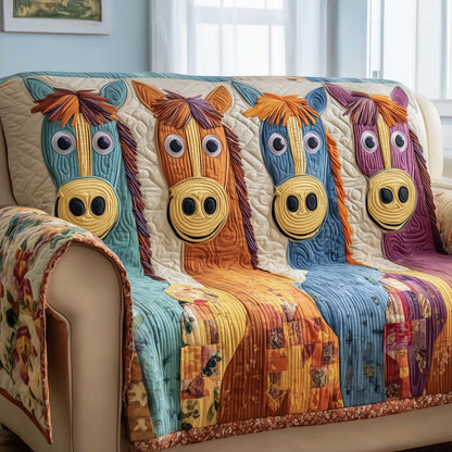 Funky Horse Quilted Sofa Cover GFTOTG1515