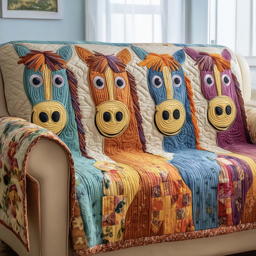Funky Horse Quilted Sofa Cover GFTOTG1515