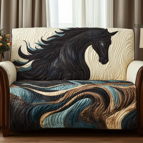 Majestic Horse Quilted Sofa Cover GFTOTG1518