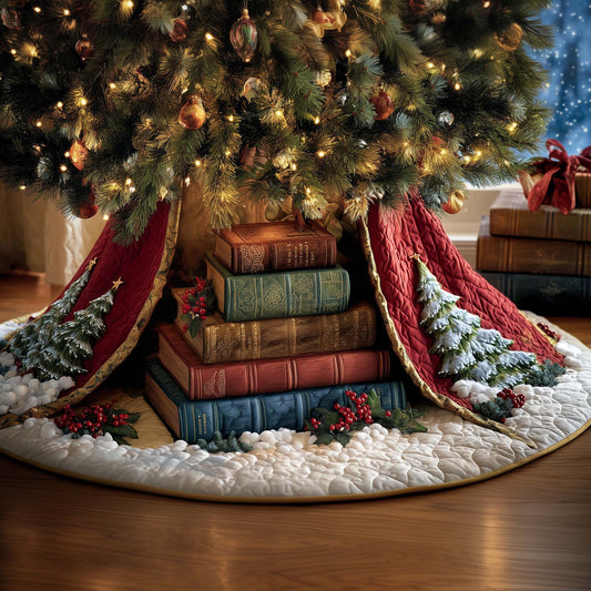 Hidden Bookstore Quilted Tree Skirt GFTOTG1519