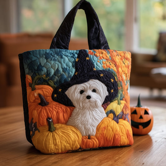 Halloween Bichon Quilted Tote Bag GFTOTG152