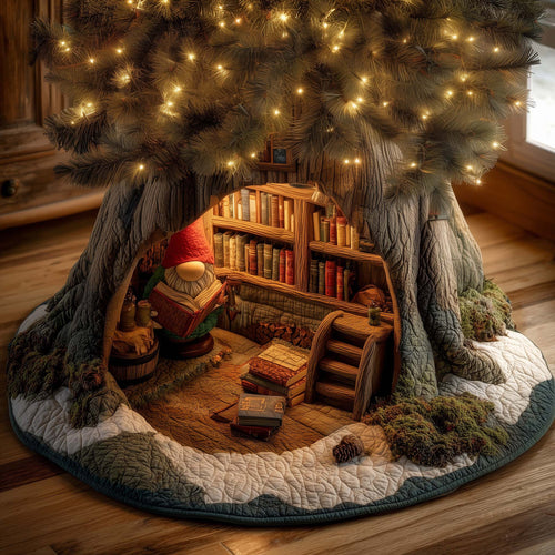 Hidden Bookstore Quilted Tree Skirt GFTOTG1521