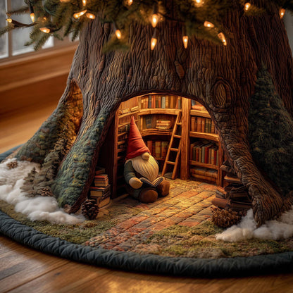 Hidden Bookstore Quilted Tree Skirt GFTOTG1523