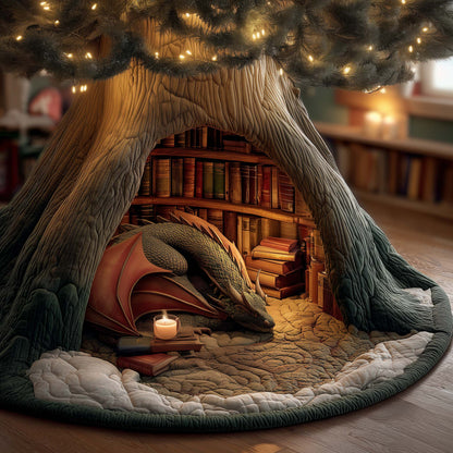 Hidden Bookstore Quilted Tree Skirt GFTOTG1525