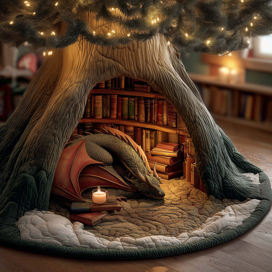 Hidden Bookstore Quilted Tree Skirt GFTOTG1525