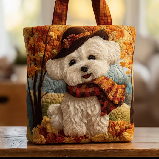 Autumn Bichon Quilted Tote Bag GFTOTG153