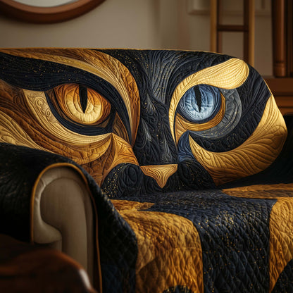 Black Cat Quilted Sofa Cover GFTOTG1532