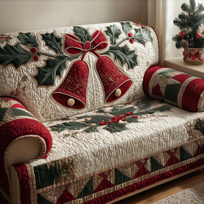 Christmas Bell Quilted Sofa Cover GFTOTG1536