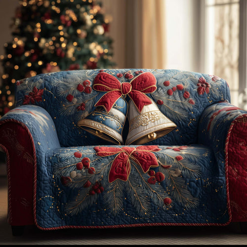 Christmas Bell Quilted Sofa Cover GFTOTG1537