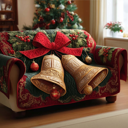 Christmas Bell Quilted Sofa Cover GFTOTG1538
