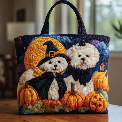 Halloween Bichon Quilted Tote Bag GFTOTG154