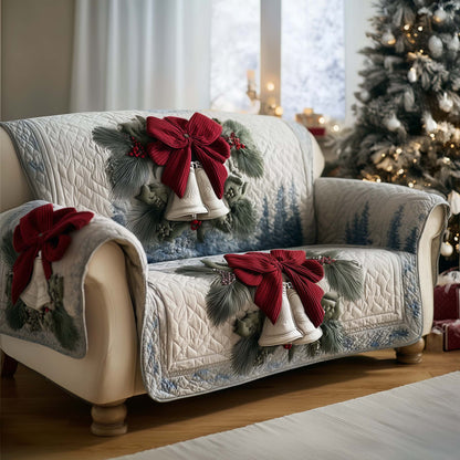 Christmas Bell Quilted Sofa Cover GFTOTG1541