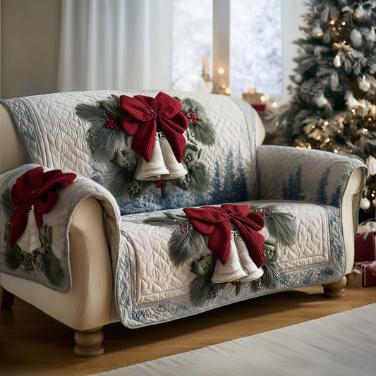 Christmas Bell Quilted Sofa Cover GFTOTG1541