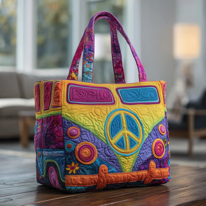Hippie Van Quilted Tote Bag GFTOTG156