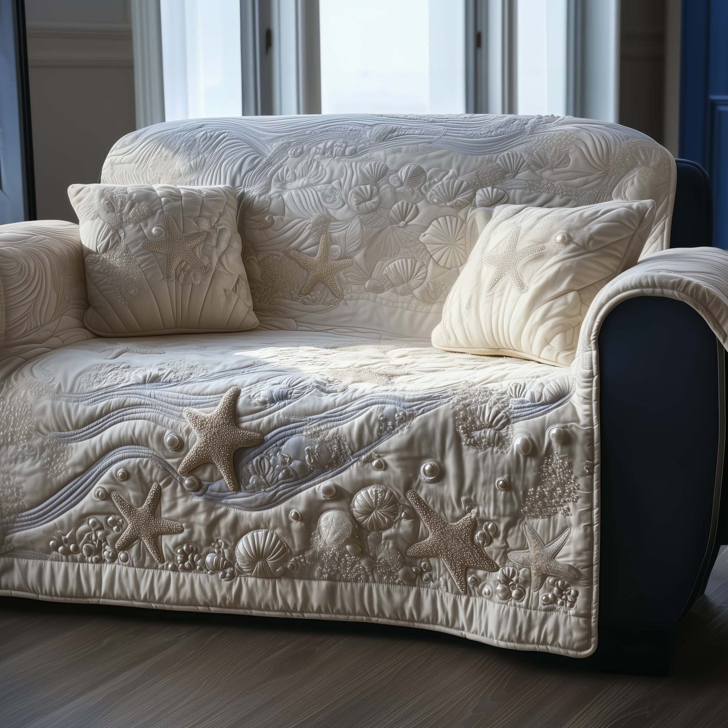 Ocean Whisper Quilted Sofa Cover GFTOTG1560
