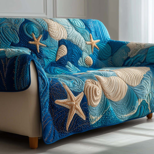 Ocean Whisper Quilted Sofa Cover GFTOTG1563