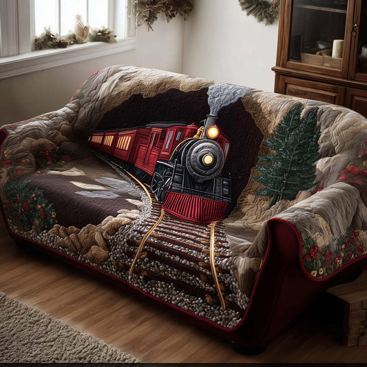 Yuletide Express Quilted Sofa Cover GFTOTG1607